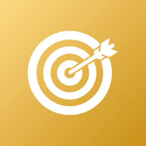 Icon of a target representing the expected results of digital marketing and music marketing efforts.