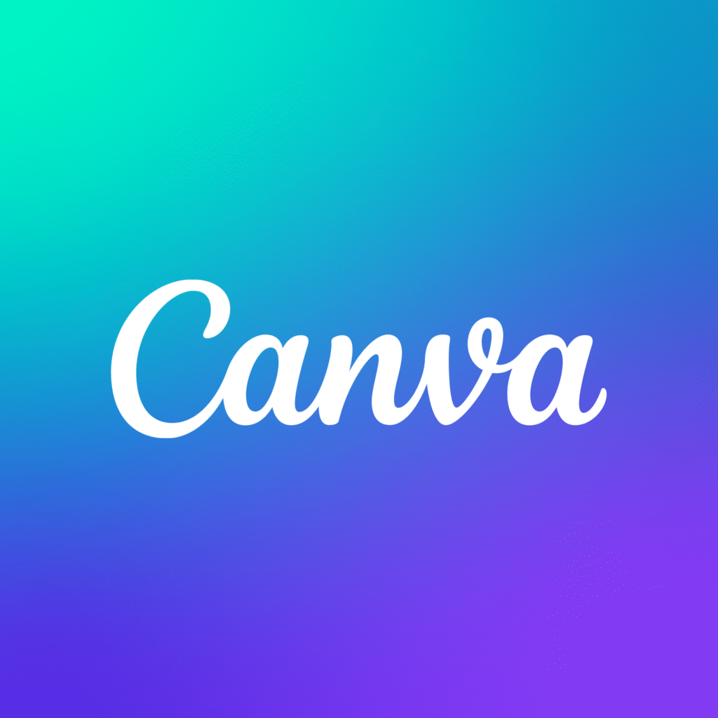 Canva logo, a platform you can use to create also images