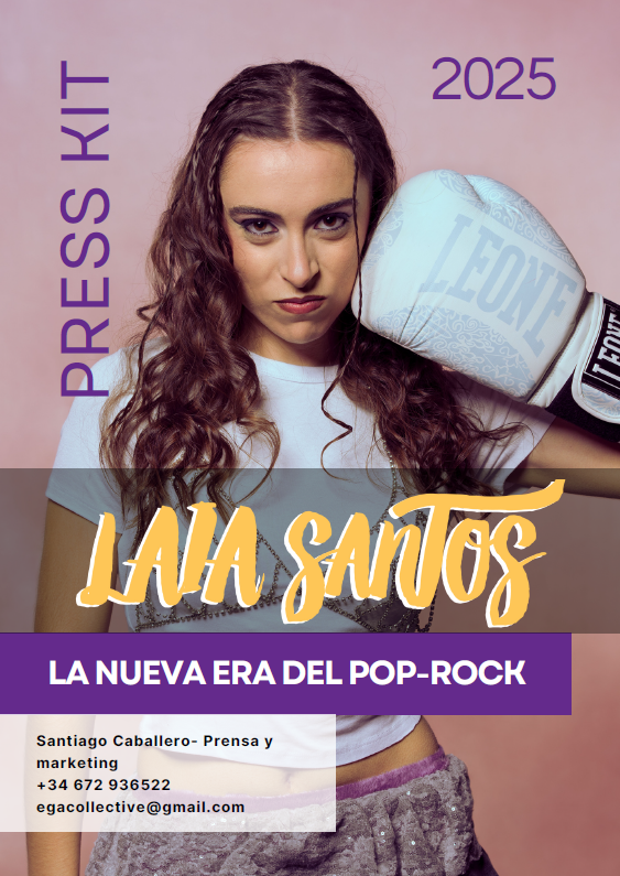 Laia Santos Press kit/ EPK made for a pop singer based in Spain. The press kit is ideal for music marketing to promote a single or an album